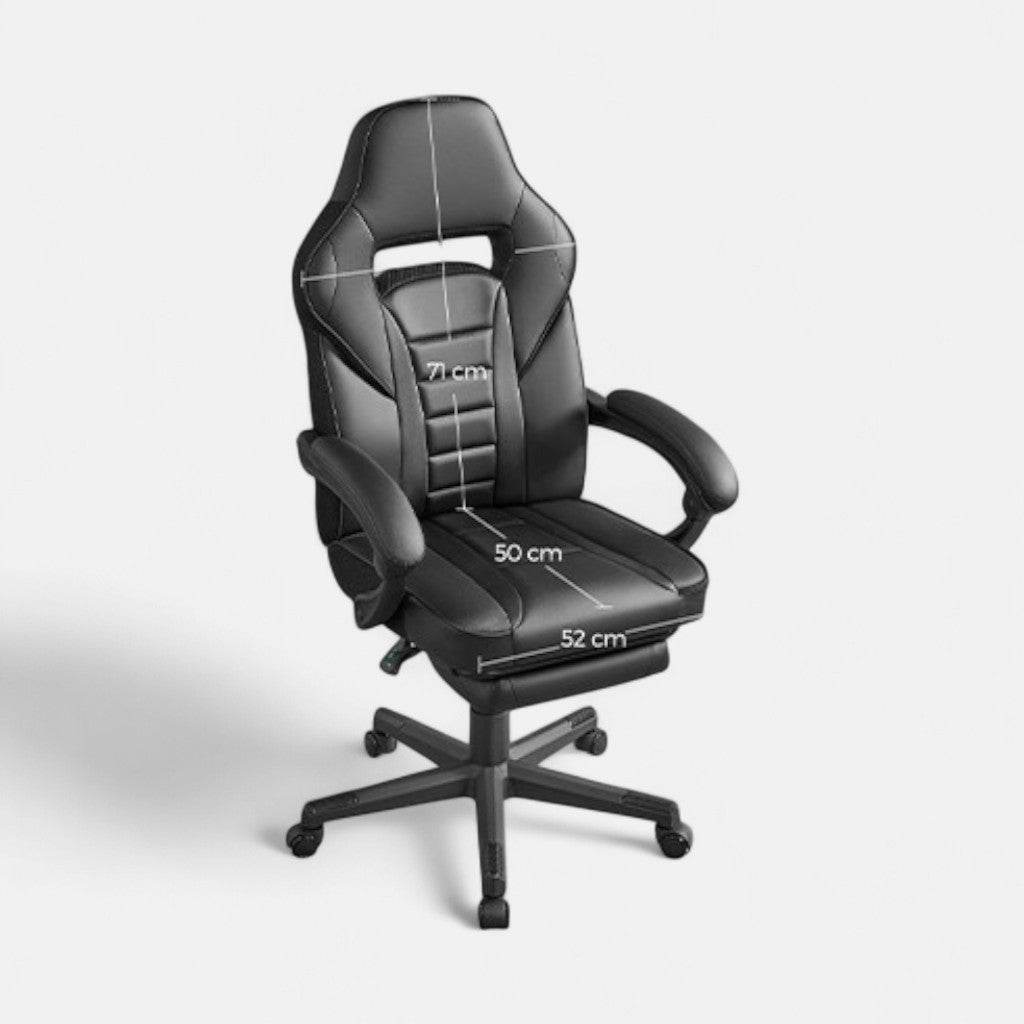 Gaming 02 - Chaise de bureau gaming confortable avec support de jambes - Ma Chaise de Bureau