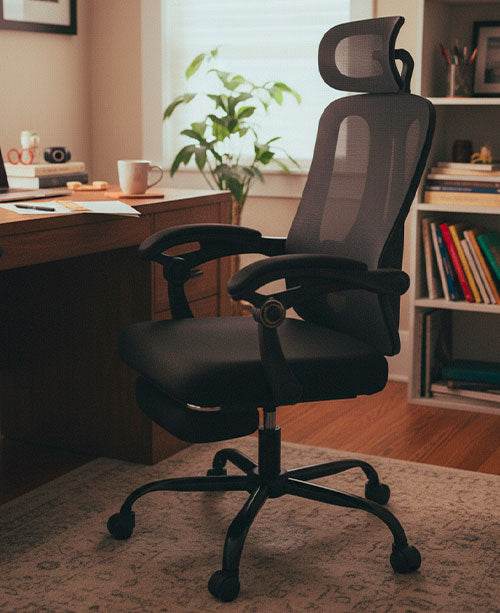 Ergonomic 04 - Chaise de bureau Ergonomique avec Soutien pour les jambes - Ma Chaise de Bureau