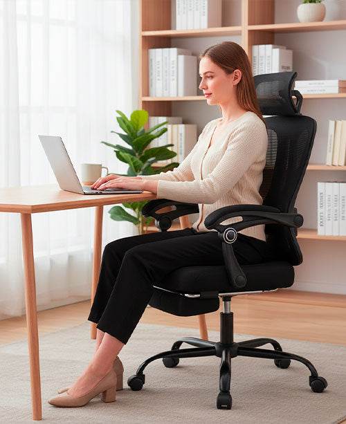 Ergonomic 04 - Chaise de bureau Ergonomique avec Soutien pour les jambes - Ma Chaise de Bureau