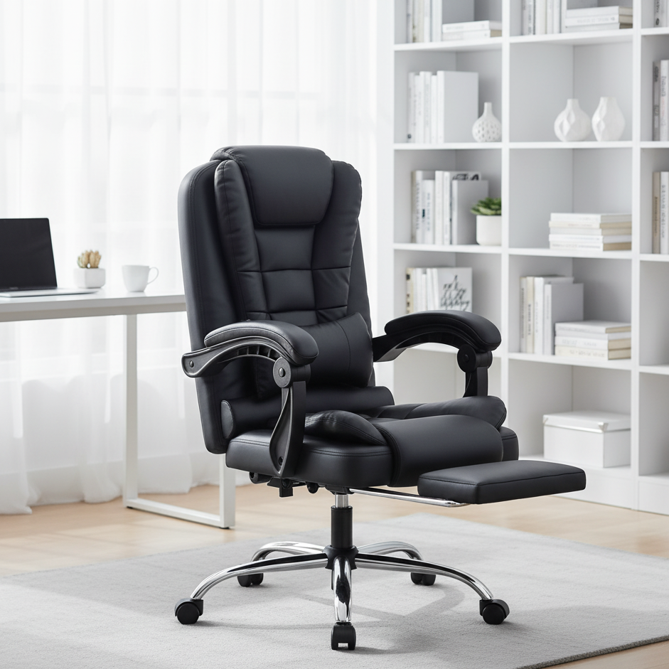 Ergonomic 08 - Chaise de bureau Ergonomique confortable avec support de jambes